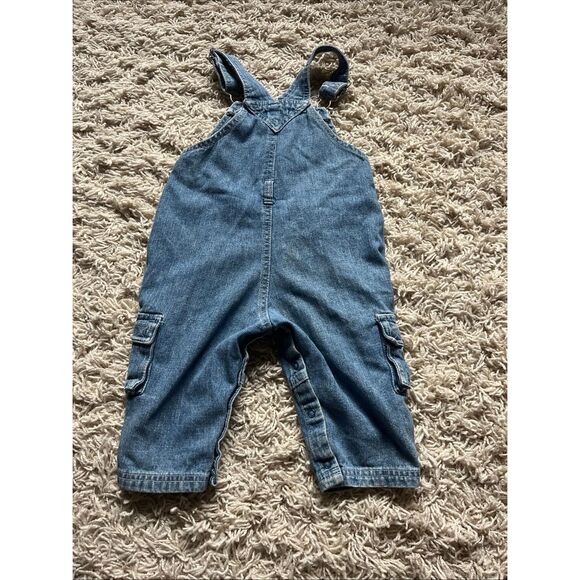 Vintage Embroidered Winnie The Pooh Tigger Overalls 18M Denim Football 68 - Picture 5 of 11